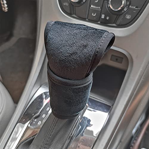 Tianmei Universal Fit Automotive Gear Shifter Knob Cover Car Shift Lever Interior Decor Accessories Pure Black - Image 1