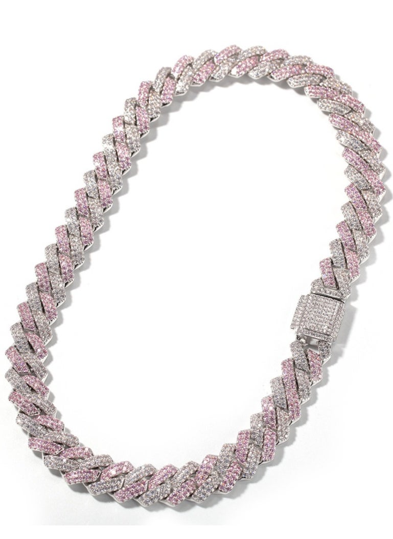 Mark Fairwhale Hip hop Strip Cuban Necklace Versatile 13mm Zircon Set Fashion Personalized Jewelry  - Image 1