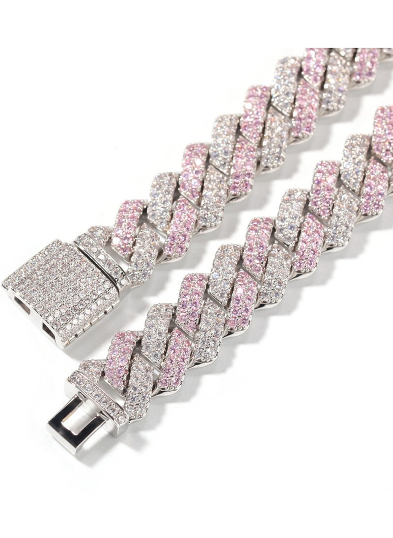 Mark Fairwhale Hip hop Strip Cuban Necklace Versatile 13mm Zircon Set Fashion Personalized Jewelry  - Image 3