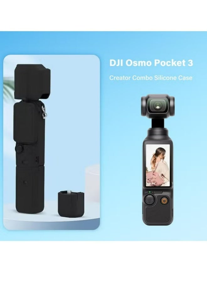 DJI OSMO Pocket 3 Accessory Kit, Silicone Protective Case Cover, Tempered Glass Screen Protector, Lens Protector - Image 4