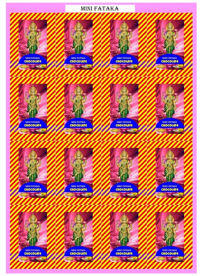 Cake Decor Mini Fataka Bomb Diwali Sticker A4 Size Sheet Paper Sticker for Chocolate