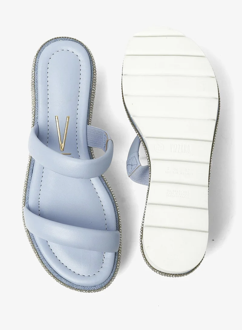 VIZZANO Jeans Women’s Slip-On Sandals – Comfortable Casual Footwear for Girls & Women for Women | Best Price UAE