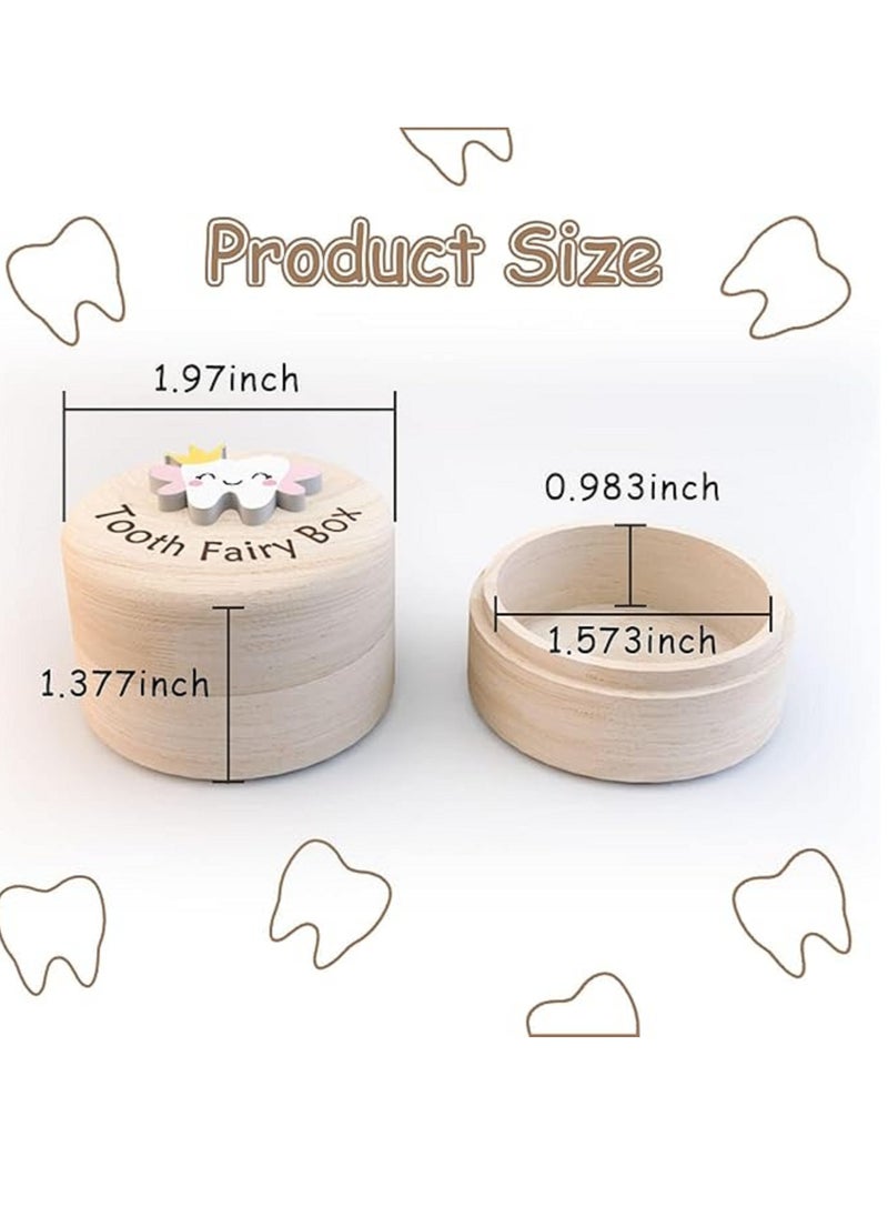 Beauenty Wooden Tooth Fairy Box For Baby Kids Tooth Storage Baby Shower Birthday Gift  - Image 3