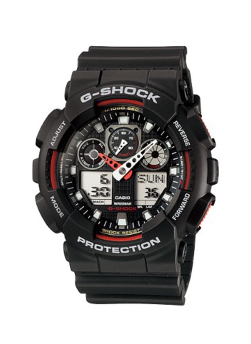 G-SHOCK Men's GA-100-1A4NDR Analog-Digital Wrist Watch 