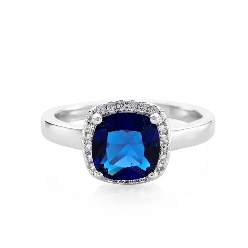 BUCKLEY LONDON THE CARAT COLLECTION - SAPPHIRE CUSHION SPARKLE RING
