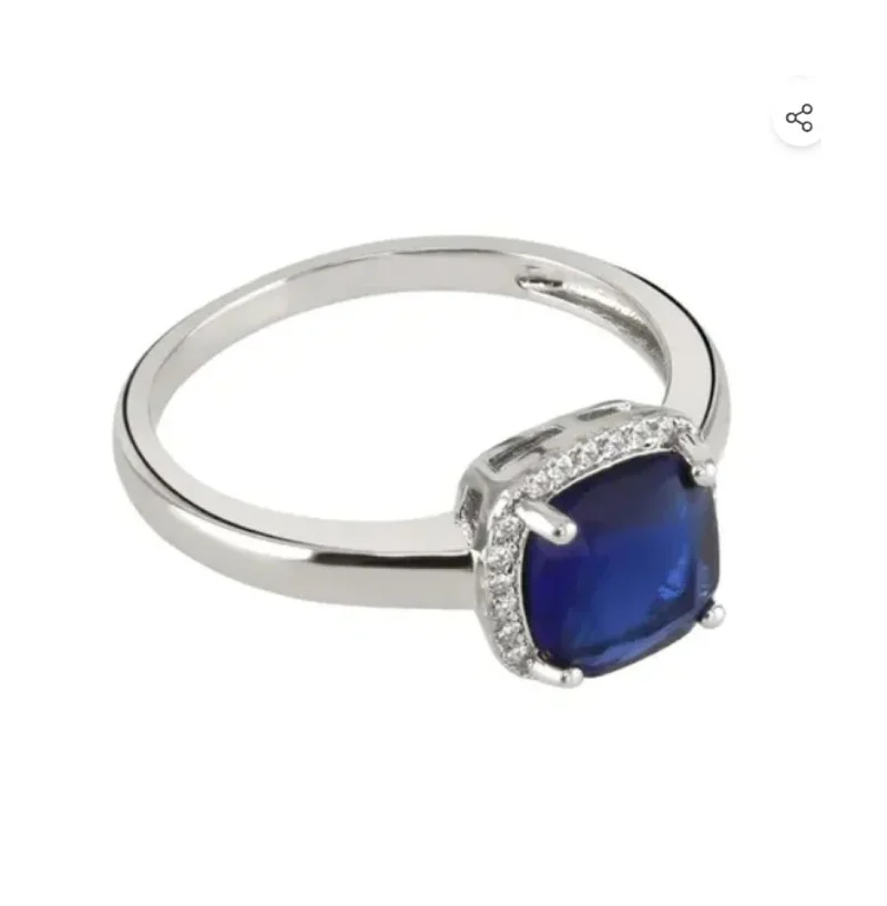 BUCKLEY LONDON BUCKLEY LONDON THE CARAT COLLECTION - SAPPHIRE CUSHION SPARKLE RING