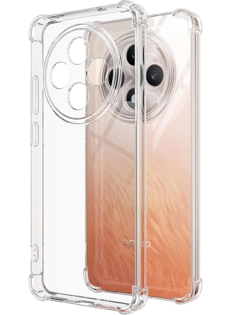 Theodor Oppo F27 Clear Case, Shock-Absorption TPU Cell Phone Cover with Reinforced Corners, Soft Flexible & Crystal Clear Protective Bumper Case - Image 1