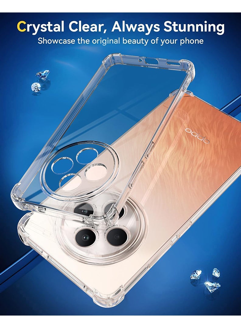 Theodor Oppo F27 Clear Case, Shock-Absorption TPU Cell Phone Cover with Reinforced Corners, Soft Flexible & Crystal Clear Protective Bumper Case - Image 3