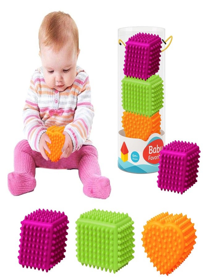 ROHSCE Sensory Balls Baby Teething Toys 6-12 Months, Soft Spiky Textured Multi Ball Set for Boys & Girls 1-3, BPA Free Montessori Tactile Development, 6 Pcs - Image 1