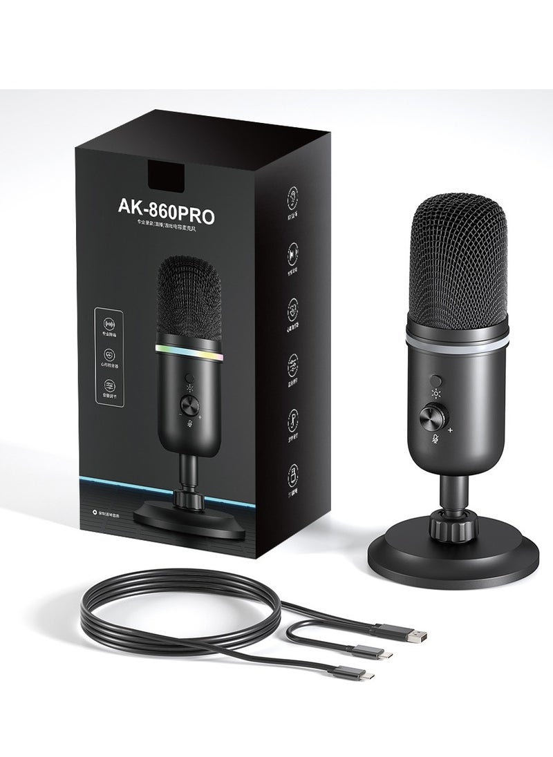 SYOSI - USB Microphone - Computer Condenser Gaming Mic for PC/Laptop/Phone/PS4/5, Headphone Output, Volume Control, USB Type C Plug and Play, Mute Button, for Streaming, Podcast, Studio Recording - Image 1