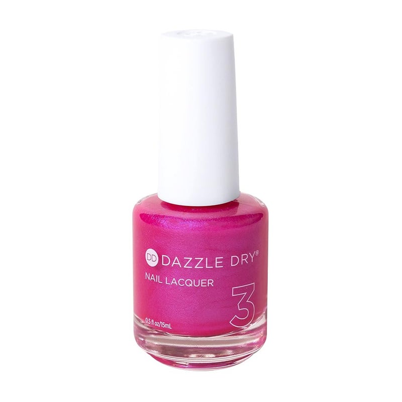 Dazzle Dry Nail Lacquer (Step 3) - Beloved - A bright hot pink shimmer with a subtle blue flash effect. Semi-sheer shimmer. (0.5 fl oz) - Image 1