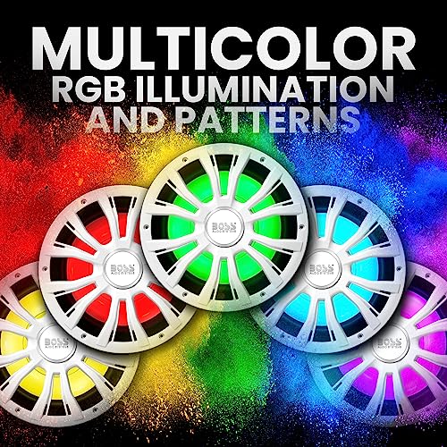 BOSS Audio Systems MRGB10W 10 Inch Boat Subwoofer 800 Watts Max Dual 2 Ohm Voice Coil Multicolor Illumination Weatherproof Sold Individually - Image 3