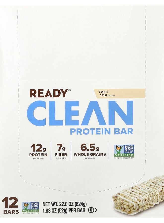Clean Protein Bar Vanilla Swirl 12 Bars 1.83 oz (52 g) Each