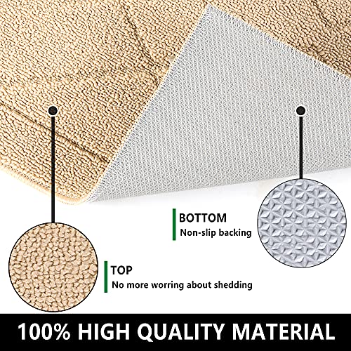 REFETONE Indoor Doormat, Front Back Door Mat 24"x36" Rubber Backing Non Slip Mats, Absorbent Washable Entrance Doormat for Entryway, Resist Dirt Low-Profile Inside Floor Mats for Muddy Shoes, Golden - Image 2
