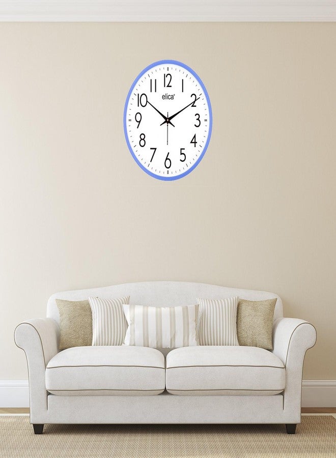 Elica Modern Wall Clock, Sleek Blue Frame with White Dial, Round Analogue Clock (Blue) - Image 5