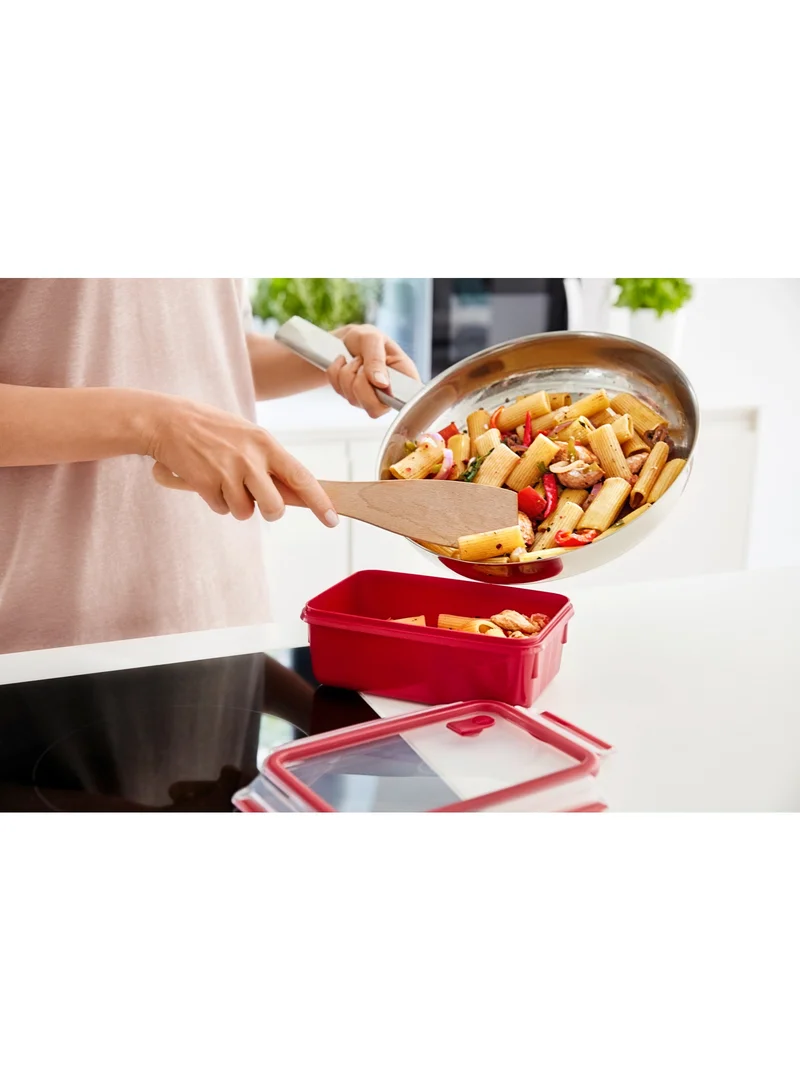 Tefal Master Seal Micro Rectangle Food Storage Red/Clear 0.8 Litre