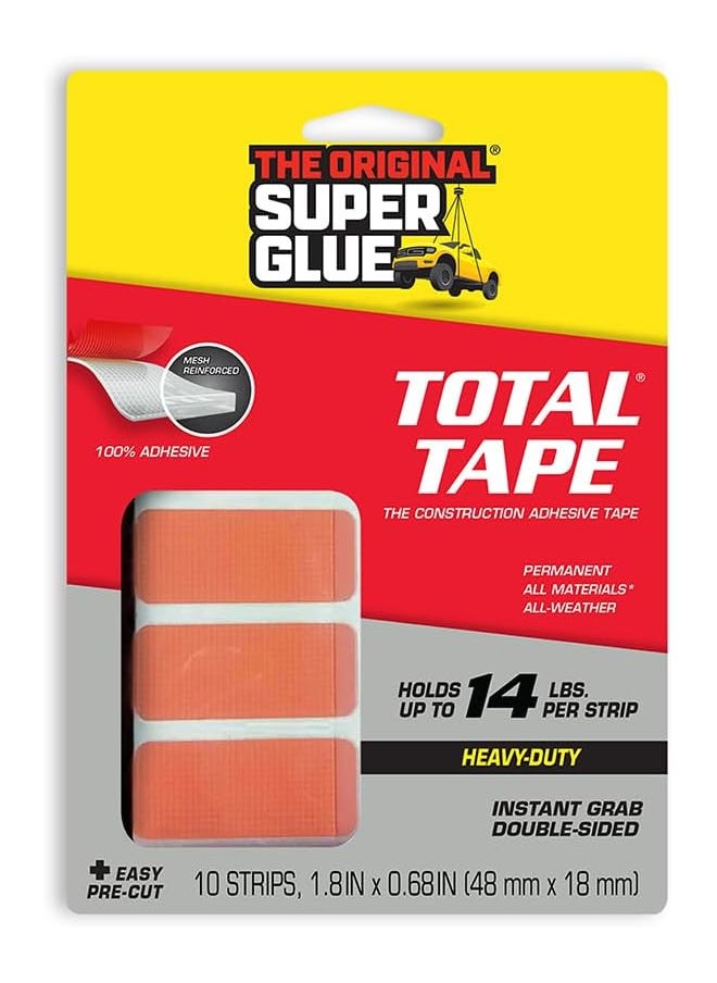 Super Glue - Total Tape Precut Strips 1O Strips - Image 1