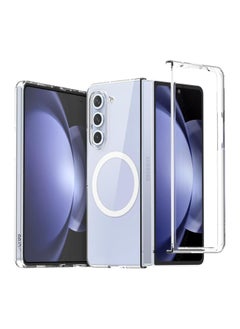 araree Araree Nukin M MagSafe Case for Samsung Galaxy Z Fold 5 – Ultra-Thin Transparent Hard PC Case with Magnetic Ring, Hinge Protection, Scratch-Resistant, Non-Slip Grip, Wireless Charging Compatible – Clear  - Image 1