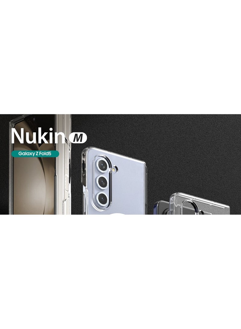 Araree Nukin M MagSafe Case for Samsung Galaxy Z Fold 5 – Ultra-Thin Transparent Hard PC Case with Magnetic Ring, Hinge Protection, Scratch-Resistant, Non-Slip Grip, Wireless Charging Compatible – Clear