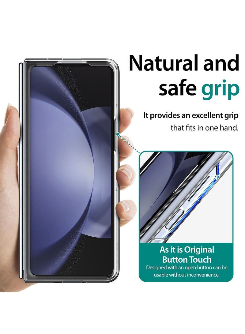 Araree Nukin M MagSafe Case for Samsung Galaxy Z Fold 5 – Ultra-Thin Transparent Hard PC Case with Magnetic Ring, Hinge Protection, Scratch-Resistant, Non-Slip Grip, Wireless Charging Compatible – Clear