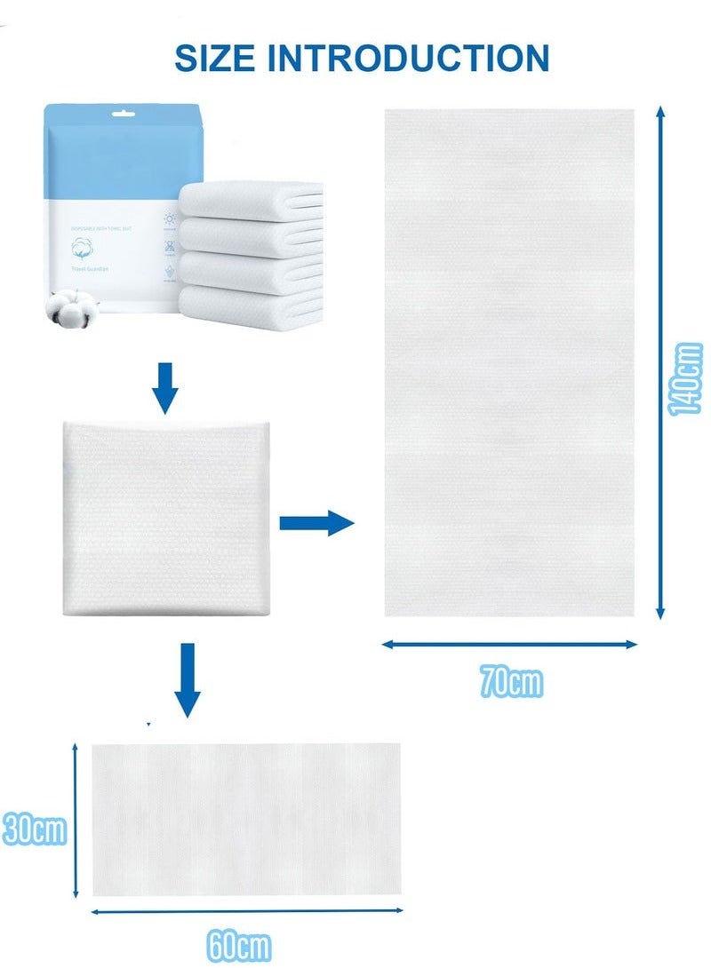 Disposable bath towel set, 70x140cm 30*60cm, travel disposable towel set, healthy and safe, thick cotton salon towel face towel body towel, suitable for hotel bathroom beach swimming camping bath towel - Image 5