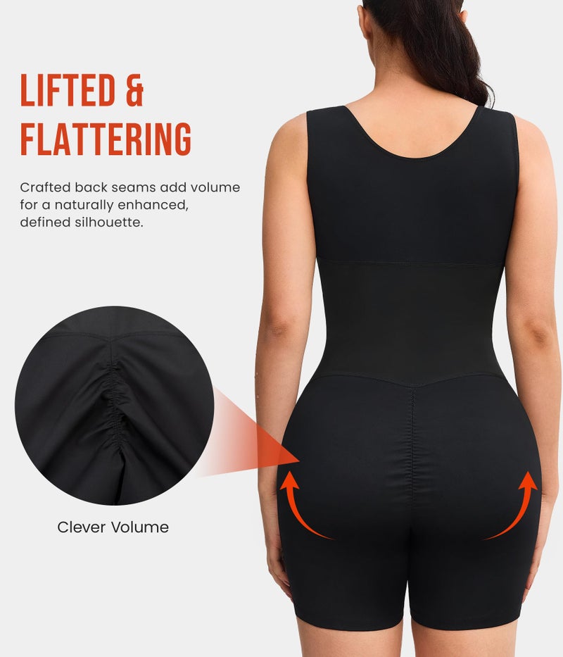 Junlan Waist Trainer for Women - Sauna Suit Women Full Boday Sauna Shirt for Working Out(Black, Large) - Image 4