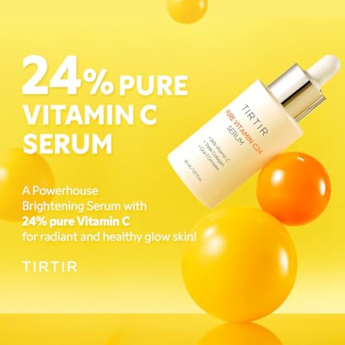 TIRTIR Pure Vitamin C 24% Face Serum – Dark Spot Remover for Sensitive Skin with Collagen Anti Aging Even out Skin Tone Non irritation tested, Wrkinkles, Korean Mild Vita C Facial Serum 1.01 Fl Oz - Image 2