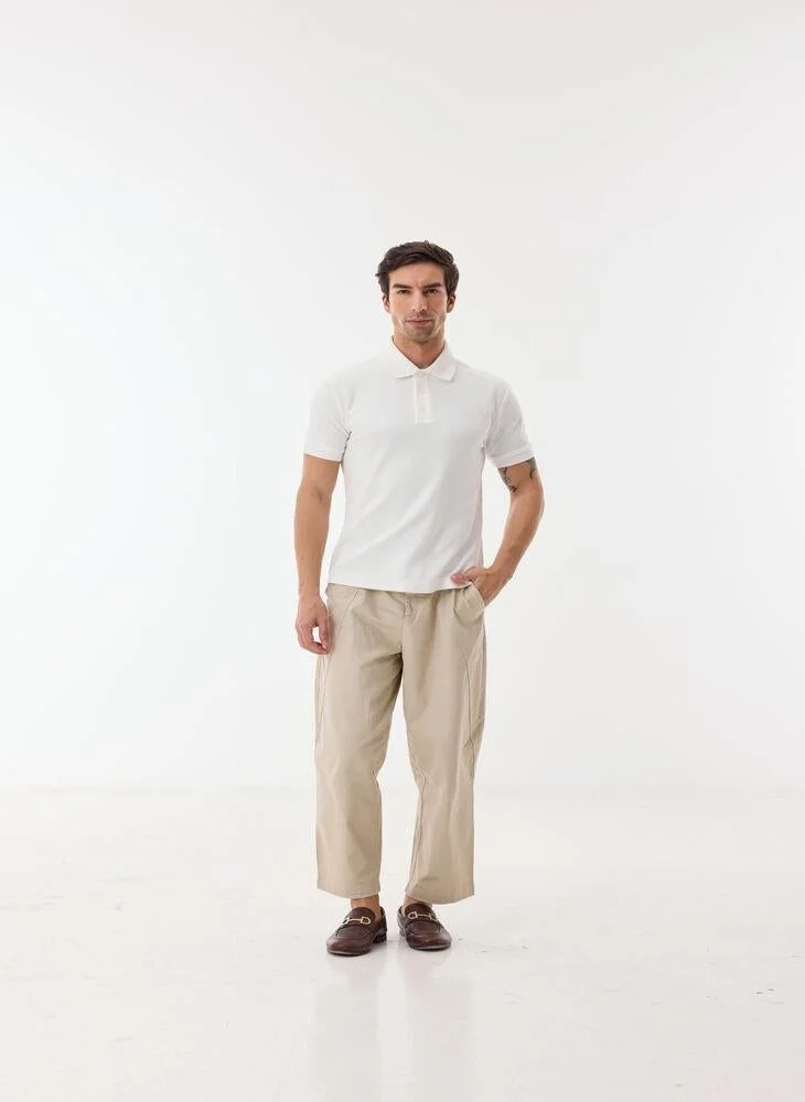 Ashita Fernandes  Men’s Solid Short Sleeve Cotton Polo Shirt – White for Men | Best Price UAE