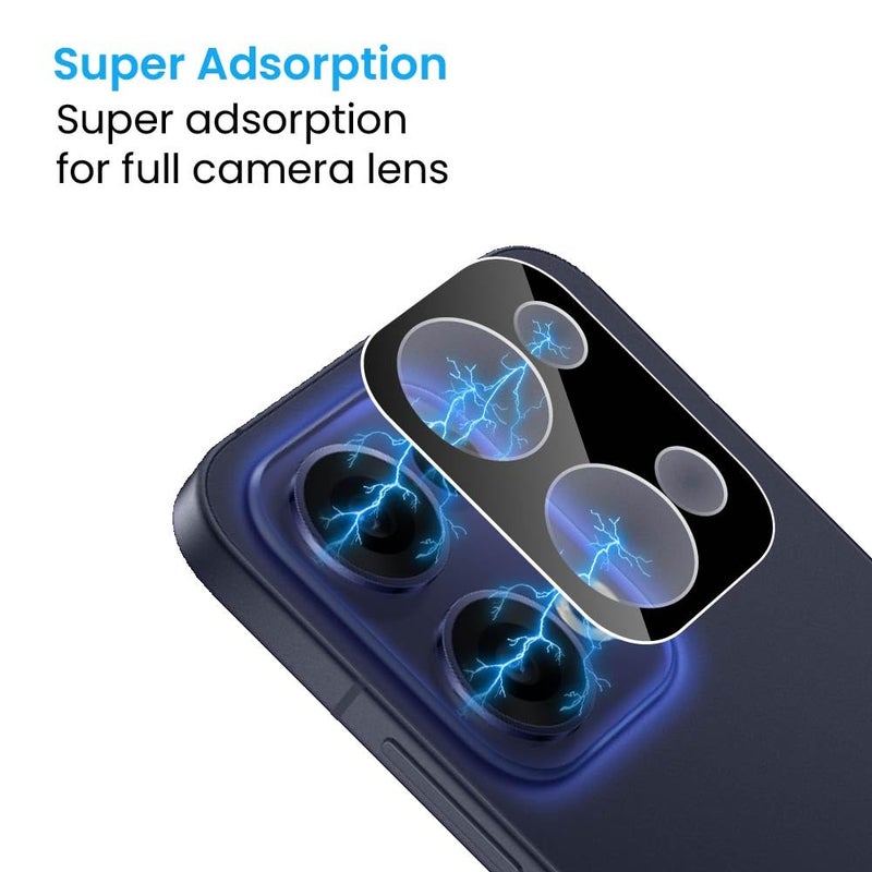 FIRST MART Premium Camera Lens Protection For Oppo Reno 13 5G (6.59 Inches) With Edge-to-Edge Protector Coverage and Installation Kit |Black, Pack of 1 - Image 2