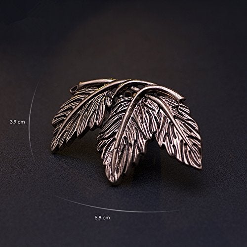 Douqu 2 Pcs Shoes Dress Hat Accessories Fashion Vintage Shoe Clips Elegant Leaves Removable Shoe Charms (Ancient Gold) - Image 3