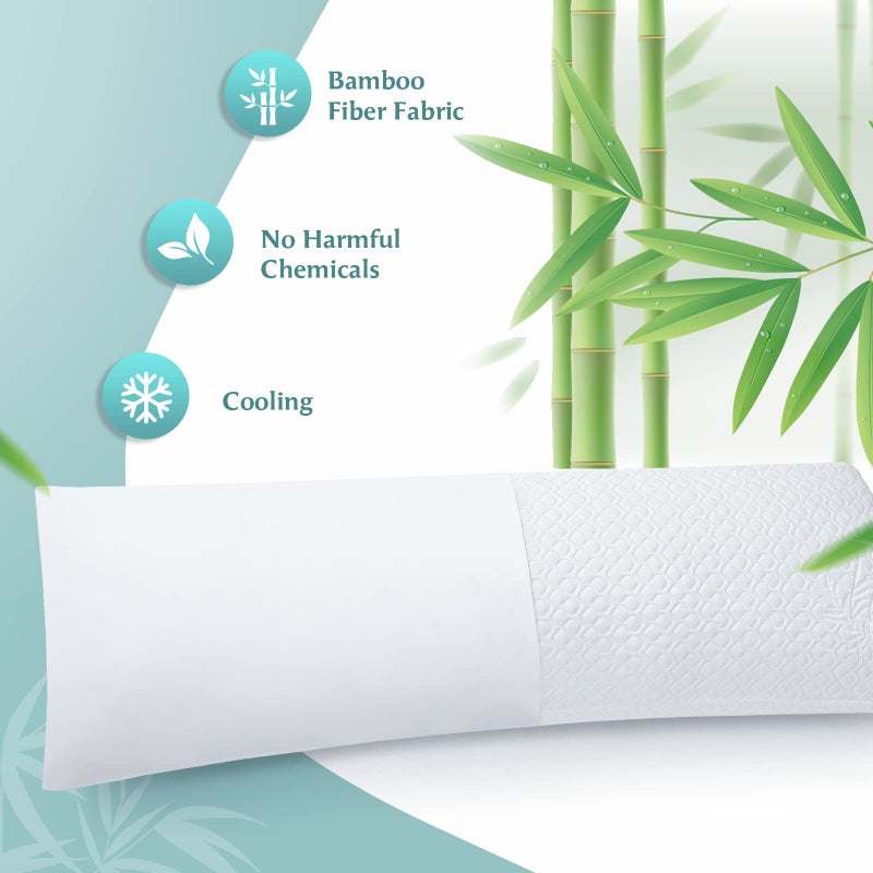 Rainmr Extra Thick Body Pillow Memory Foam â€“ Long Pillow for Adults â€“ Thicker Inner Case â€“ Soft & Cooling Double Pillowcases, 20 x 54 inchesThicker Inner Body Pillow - Image 5