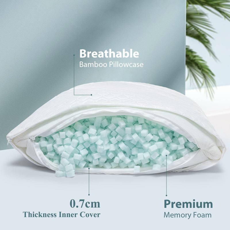 Rainmr Extra Thick Body Pillow Memory Foam â€“ Long Pillow for Adults â€“ Thicker Inner Case â€“ Soft & Cooling Double Pillowcases, 20 x 54 inchesThicker Inner Body Pillow - Image 3