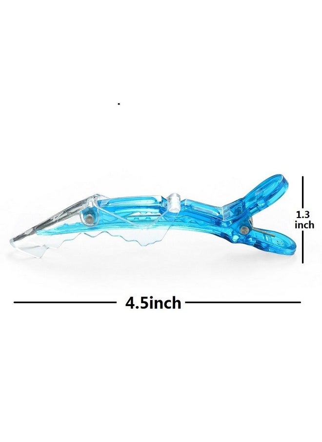 Liasun 10Pcs/Set Multicolor Croc Clips Transparent Plastic Hairdresser Clips Hair Styling Sectioning Barrettes Non Slip Alligator Clips Salon Diy Accessories Hairpins For Women And Girls(Multicolor)  - Image 4