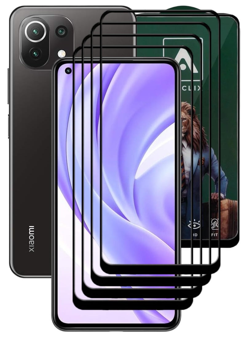 ACLIX 4 Pieces Antistatic ESD Dustproof Premium Quality High Definition Tempered Glass Screen Protector Designed For Xiaomi Mi 11 Lite - Image 1