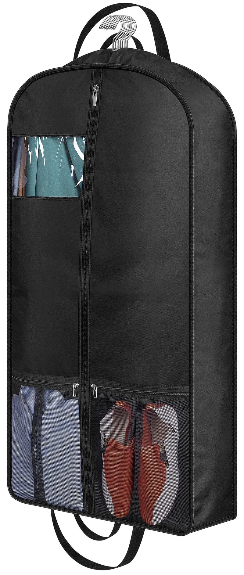 MISSLO 43" Heavy Duty Garment Bags for Travel 6" Gusseted Suit Bags for Closet Storage 4 Handles Hanging Clothes Bag with Pocket Mens Suit Cover for Shirts, Coats, Dresses - Image 1