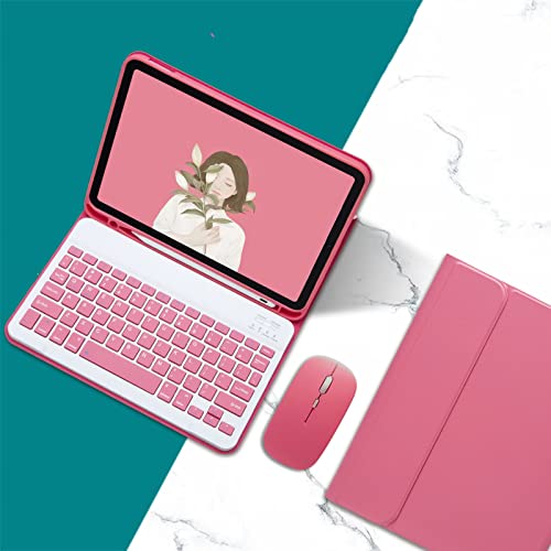 AnMengXinLing Keyboard Case for iPad mini 7th(A17 Pro) 2024/Mini 6th Generation with Mouse,Case for iPad mini7/mini6 with Detachable Wireless Keyboard Pencil Holder Slim Smart Cover, New Pink - Image 2