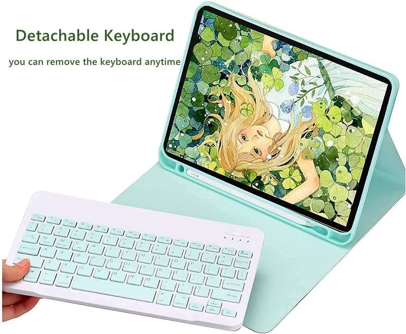 AnMengXinLing Keyboard Case for iPad mini 7th(A17 Pro) 2024/Mini 6th Generation with Mouse,Case for iPad mini7/mini6 with Detachable Wireless Keyboard Pencil Holder Slim Smart Cover, New Pink - Image 5