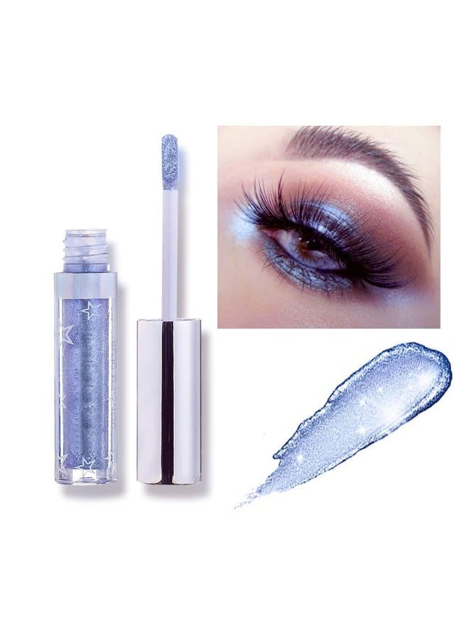 Hotiary Glitter Liquid Eyeshadow, Metallic Glitter Shimmer Sparkling Eye Shadow, Long Lasting Waterproof High Pigments Sparkling Makeup Kit for Eyes, Metals Gloss Eyeliner Pen - Image 1