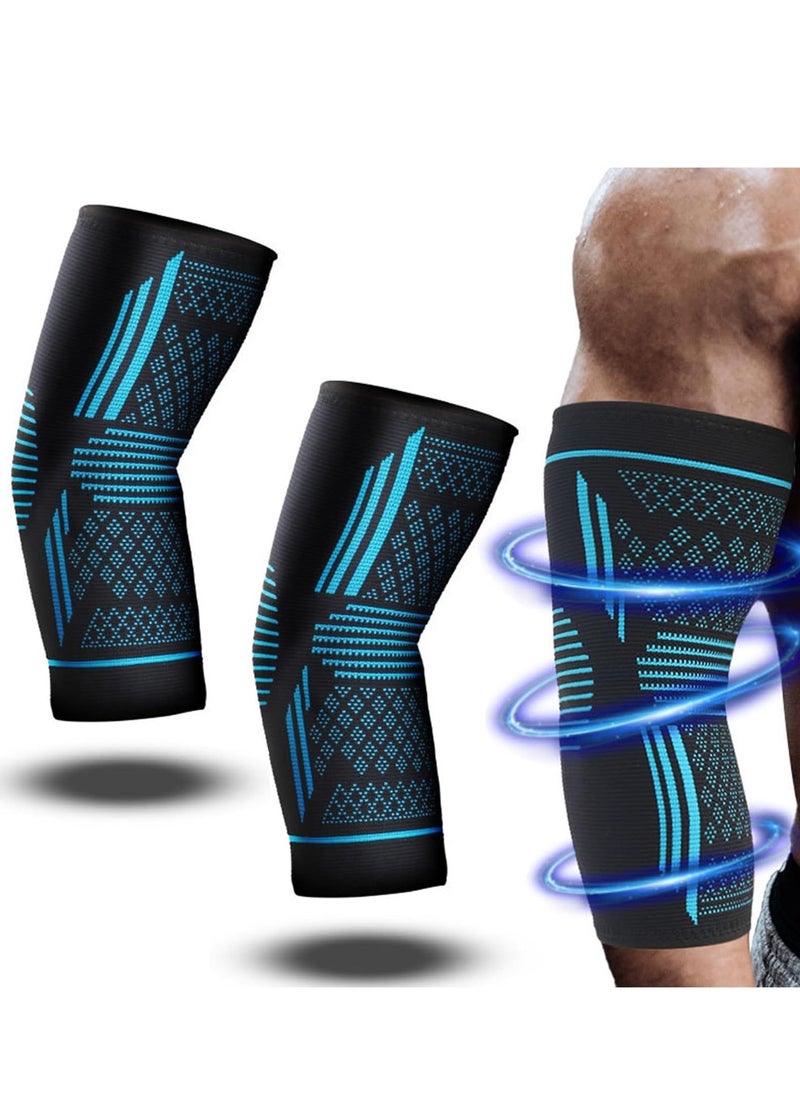 Vparty Elbow Compression Sleeve(1 Pair), Braces for Tendonitis and Tennis Elbow, Arm Supports golfer elbow support, tennis elbow relief for women & men, for weightlifting  - Image 1