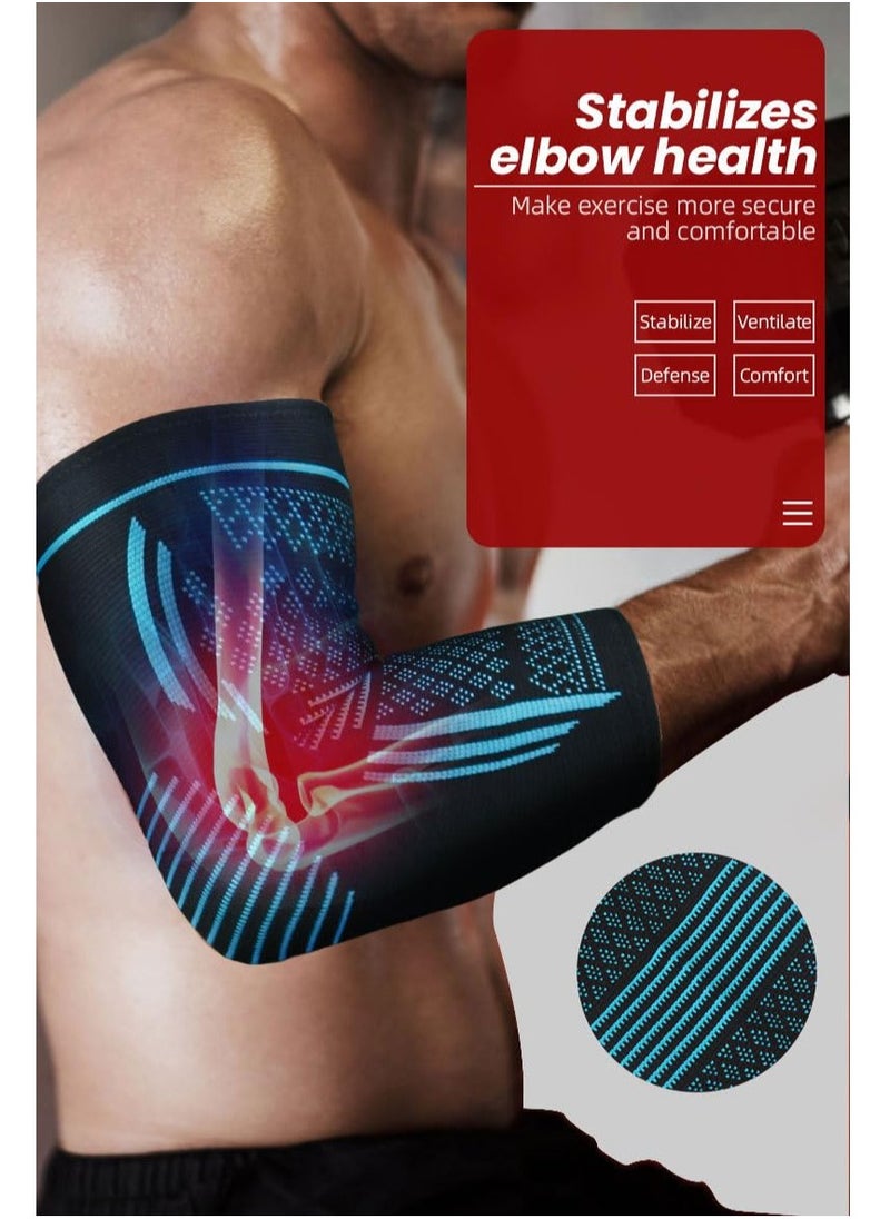 Vparty Elbow Compression Sleeve(1 Pair), Braces for Tendonitis and Tennis Elbow, Arm Supports golfer elbow support, tennis elbow relief for women & men, for weightlifting  - Image 2