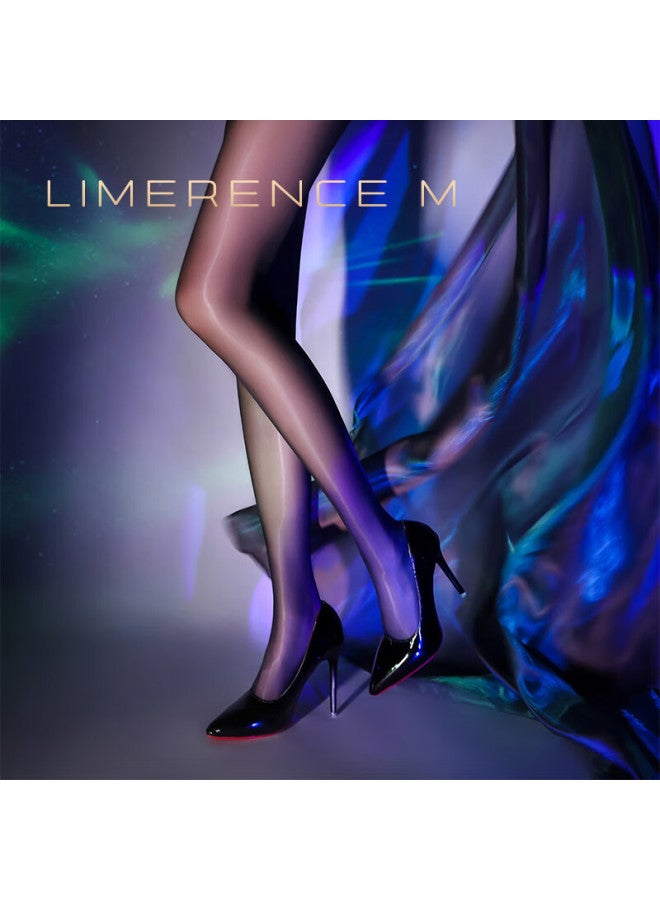 Limerence M Aurora Seamless Crotch Ultra-thin Silky Shiny Over-the-knee Pantyhose Tea Color Crotch Closed Size M - Image 1