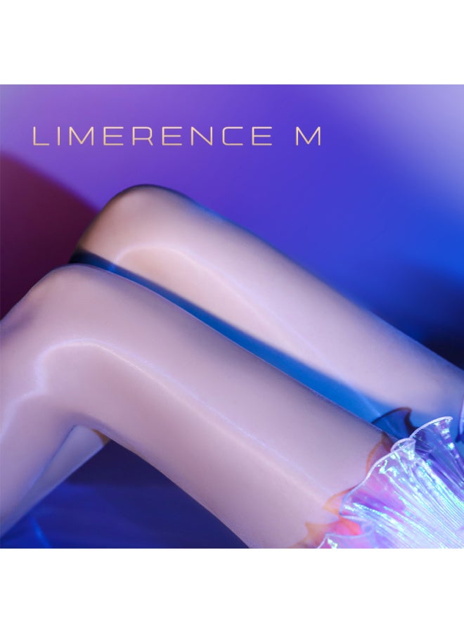 Limerence M Aurora Seamless Crotch Ultra-thin Silky Shiny Over-the-knee Pantyhose Tea Color Crotch Closed Size M - Image 3