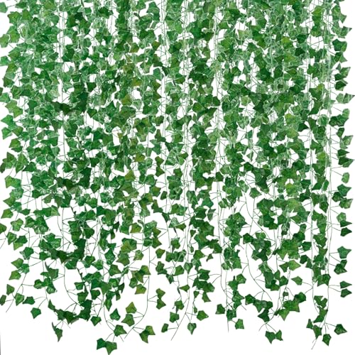 Freyalife Fake Vines for Room Decor(24Pack168Ft) Aesthetic Artificial Plant Ivy Leaves Hanging Greenery Garlands for Home Bedroom Wall Wedding Christmas Party Office patio Indoor, Outdoor Garden Décor - Image 1