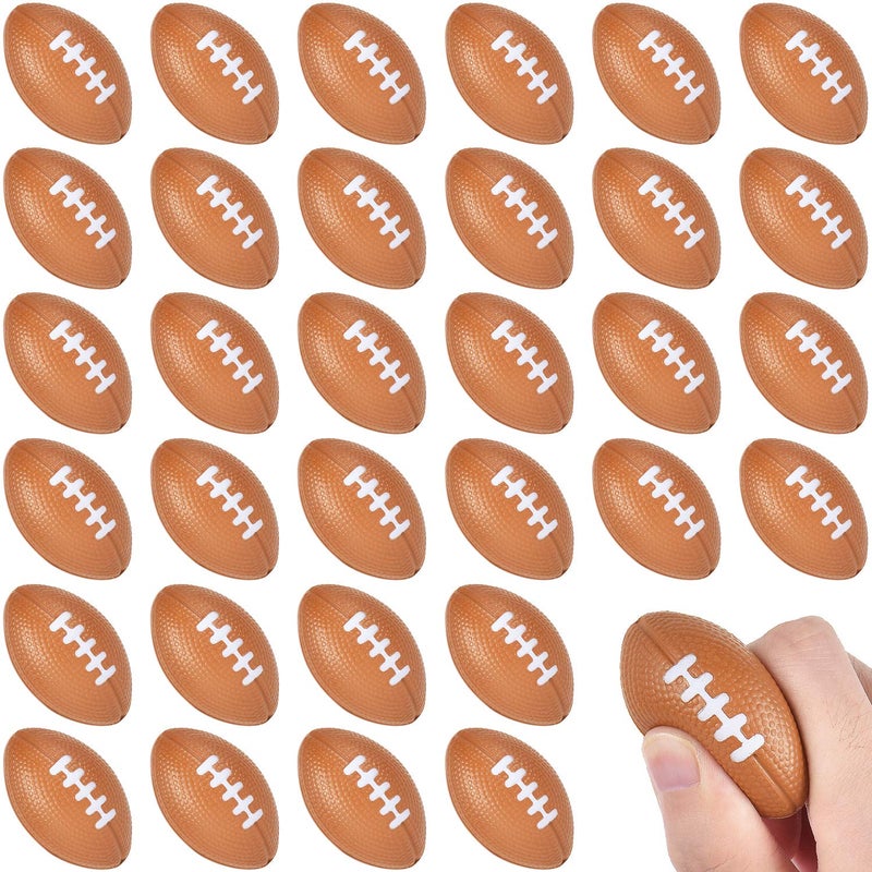 Uogw 36Packs Football Stress Balls 217 Mini Foam FootballsSuperbowl Decoration Party Favor Mini Foam Squeeze Sports Balls for Party Supplies and Outdoor Games - Image 2