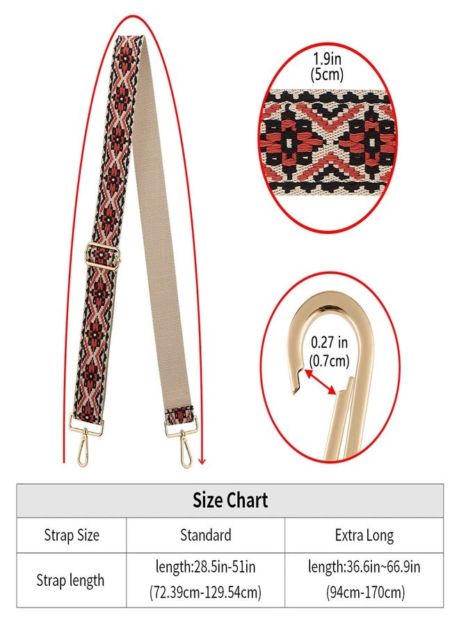 ZOOEASS Wide Shoulder Strap (Extra Long),Adjustable Replacement Belt Guitar Style Crossbody Bag Handbag Strap Multicolor Canvas Straps(wide:1.97"(5CM)) (Color19) - Image 4