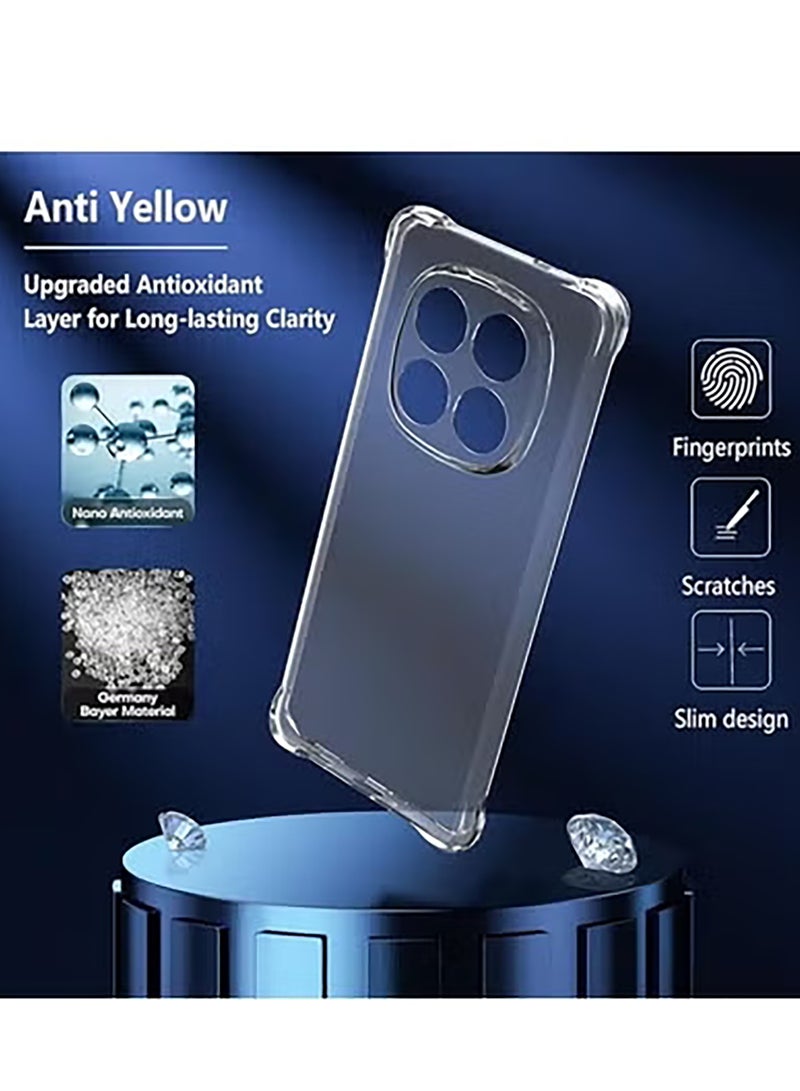 Compatible with Xiaomi Redmi Note 14 Pro+ 5G Case(Clear TPU),Shockproof Bumper Cover Anti-Scratch Protective Slim Thin Crystal Phone Case  - Image 4