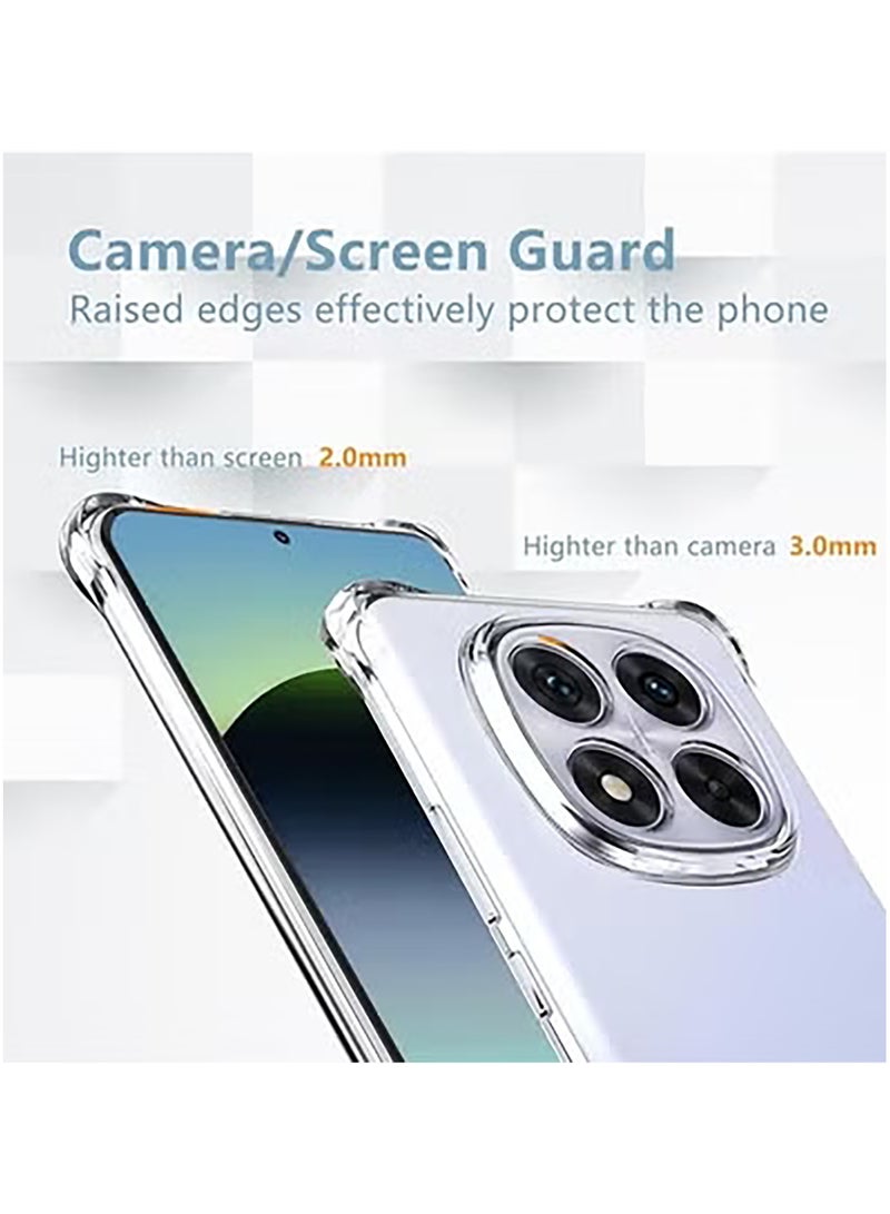 Compatible with Xiaomi Redmi Note 14 Pro+ 5G Case(Clear TPU),Shockproof Bumper Cover Anti-Scratch Protective Slim Thin Crystal Phone Case  - Image 5