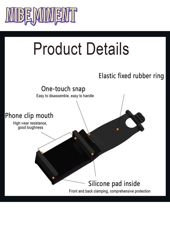 NIBEMINENT Universal Car Phone Holder - Adjustable Car Cradle, Universal Mobile Phone Mount, Hands Free Automobile Cell Phone Holder ,Durable and Easy to Use (Black) - Image 3