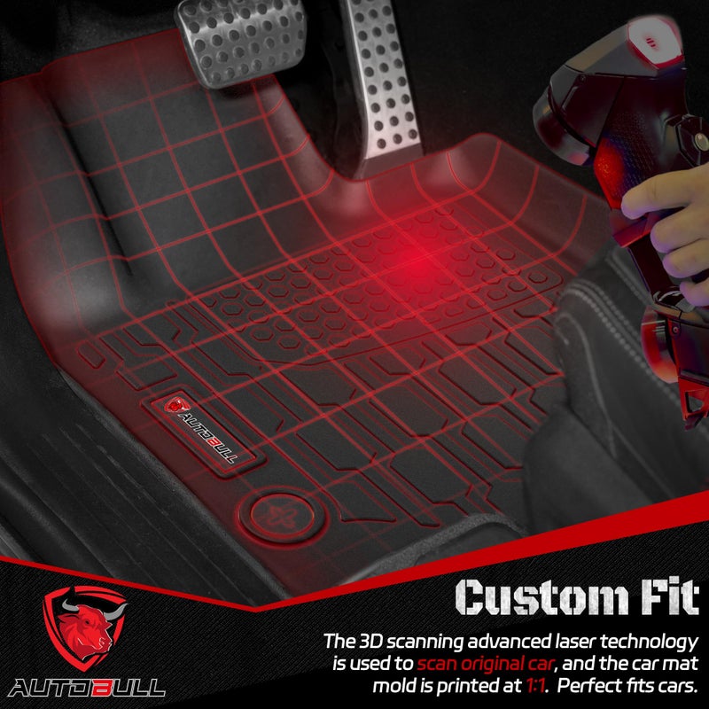AUTOBULL Floor Mats & Cargo Liner Compatible with 2019-2023 Jeep Cherokee (Not for Grand Cherokee) Cargo Mat, Full Set All Weather Protection 1st, 2nd Row Car Liners & Trunk Mat, Black - Image 4