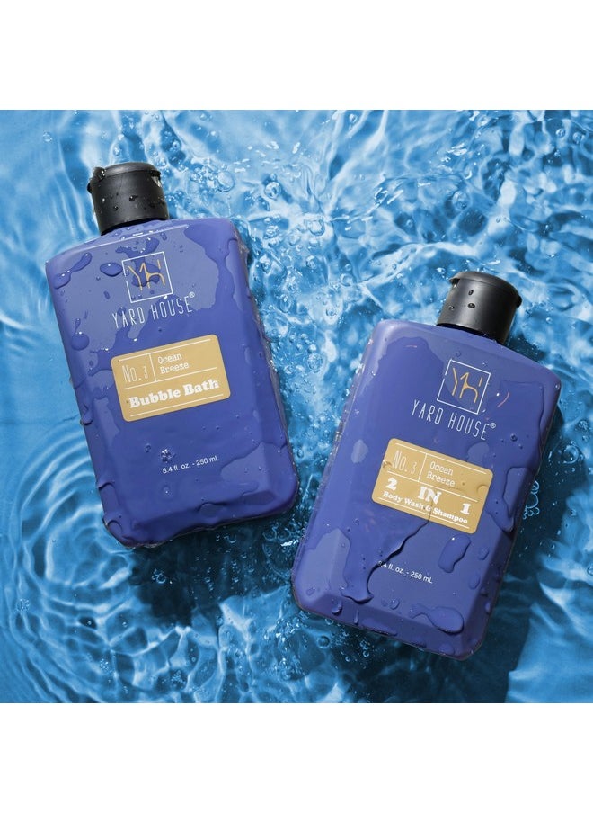 Yard House - YARD HOUSE All Natural Bath and Body Spa Gift Basket Set for Men - Ocean Breeze - Luxury Men's Skin Care Kit For Him in Toiletry Bag for Relaxation, Revitalization, Exfoliating, Cleansing - Image 1